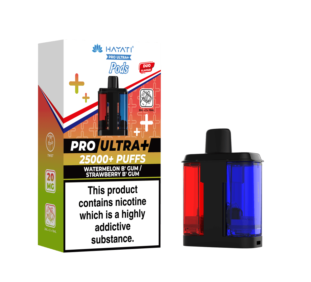  Watermelon Bubblegum / Strawberry Bubblegum Hayati Pro Ultra Plus Refill Pods Pack of 5