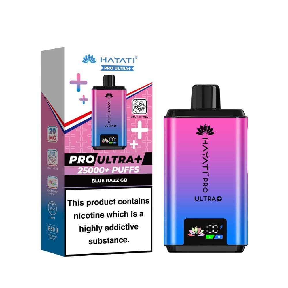  Blue Razz GB Hayati Pro Ultra Plus 25k Box of 5