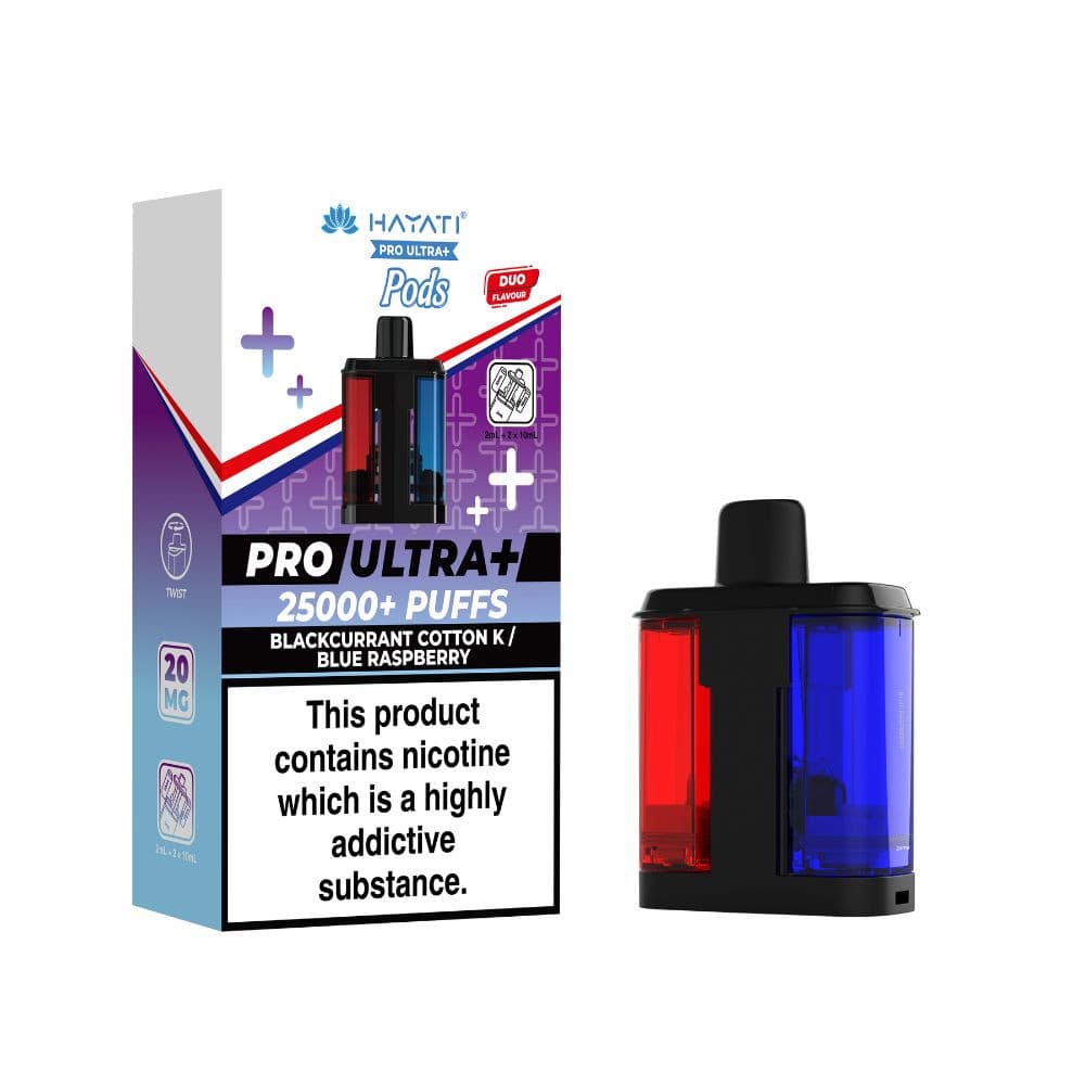  Blackcurrant Cotton K / Blue Raspberry Hayati Pro Ultra Plus Refill Pods Pack of 5
