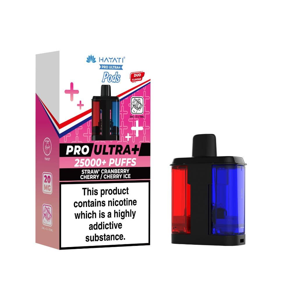  Strawberry Cranberry Cherry / Cherry Ice Hayati Pro Ultra Plus Refill Pods Pack of 5
