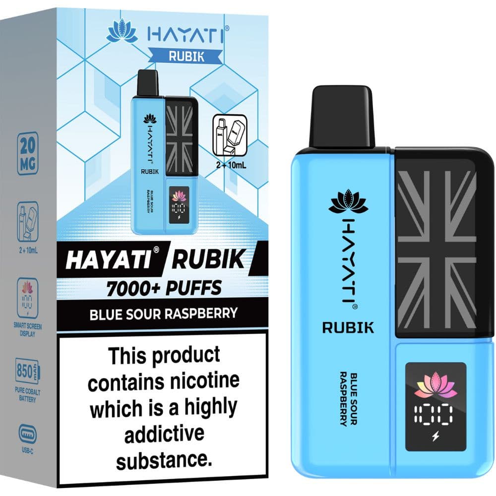  Blue Sour Raspberry Hayati Rubik 7000 Box of 5