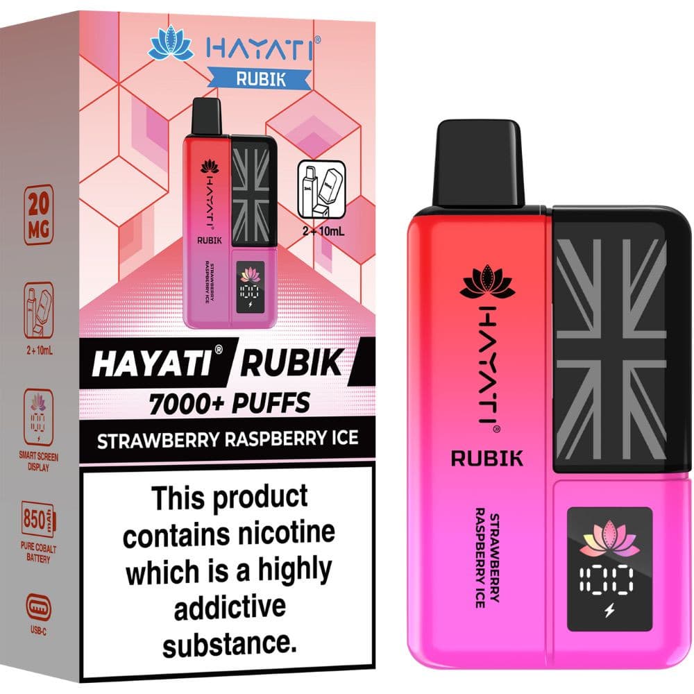  Strawberry Raspberry Ice Hayati Rubik 7000 Box of 5