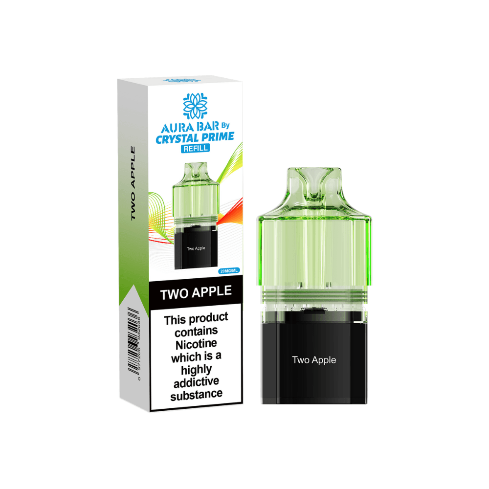  Two Apple Crystal Prime Aura Bar 10k Pods Pack of 5