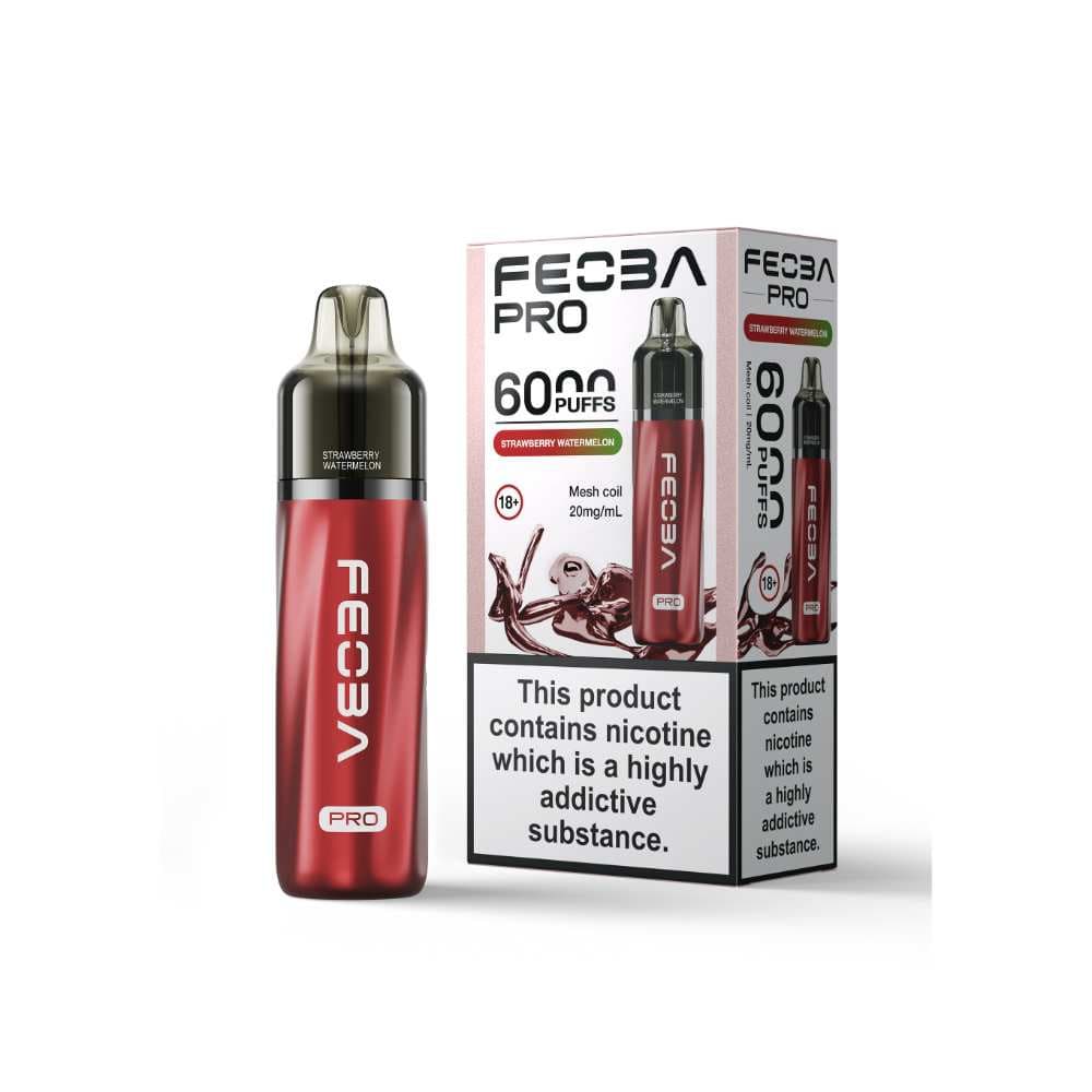  Strawberry Watermelon Feoba Pro Plus 6000 Vape Kit Box of 5