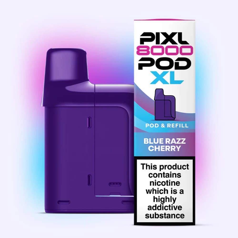  Blue Razz Cherry Pixl 8000 Refill Pods Pack of 5