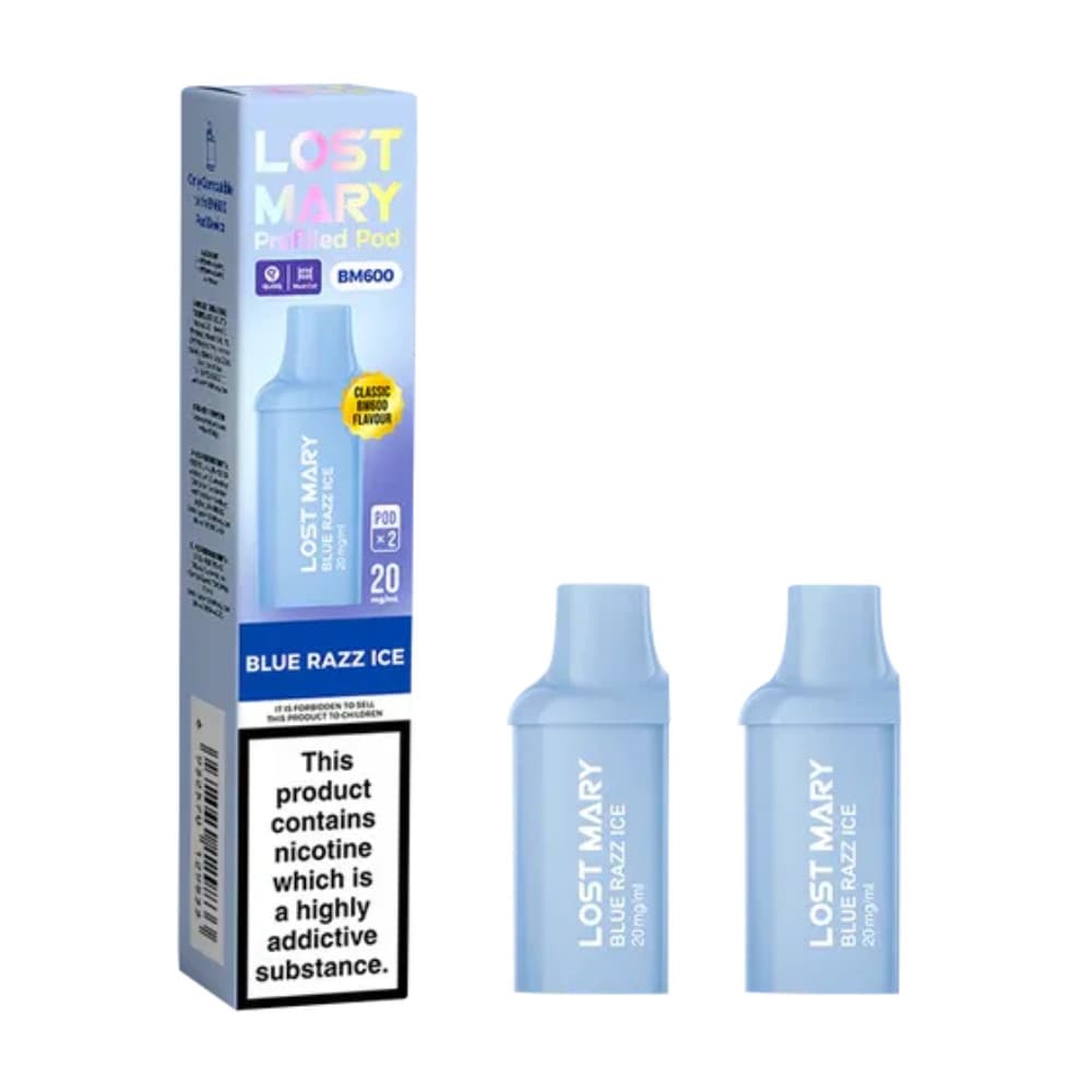  Blue Razz Ice Lost Mary Bm6000 Pods Pack of 5
