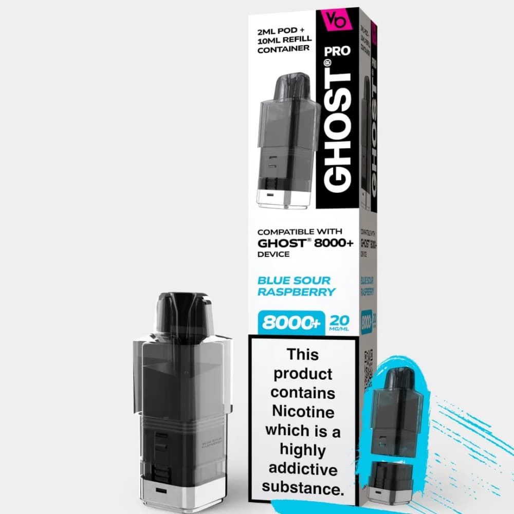  Blue Sour Raspberry Ghost Pro 8000 Refill Pods Pack of 5