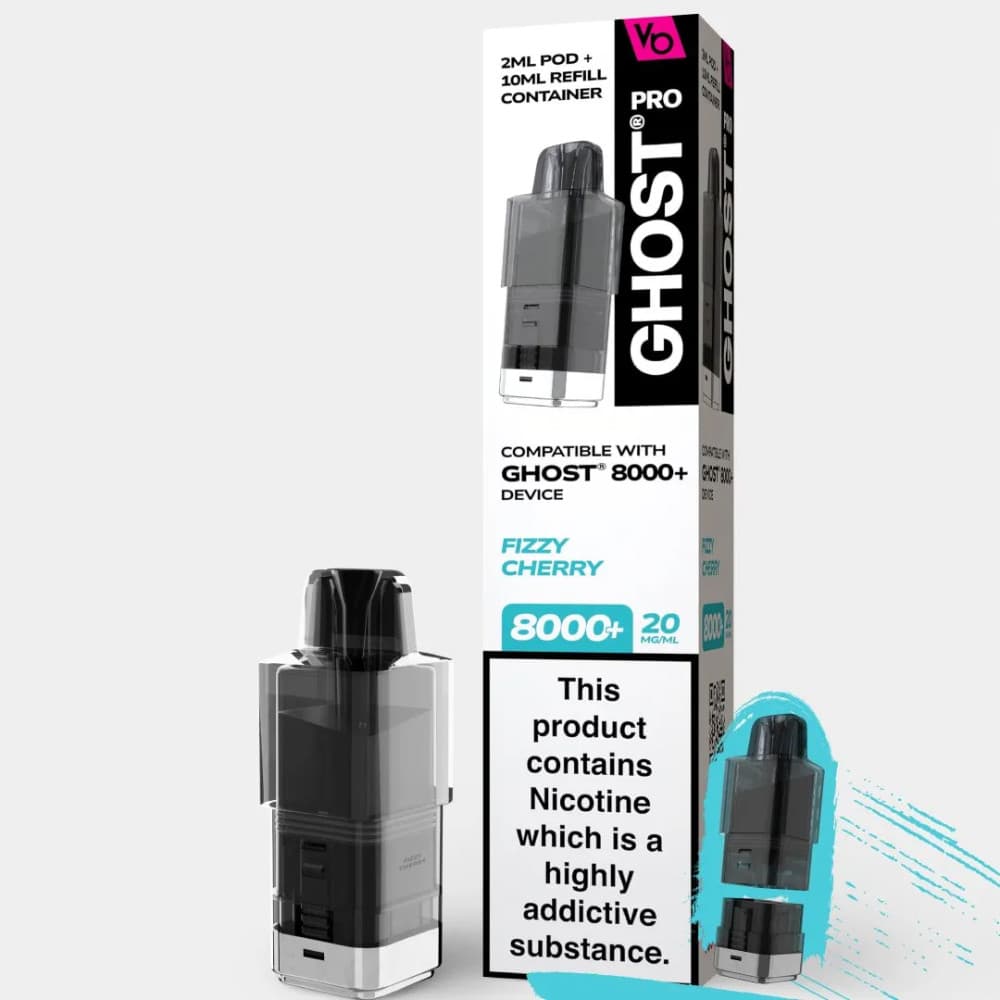  Fizzy Cherry Ghost Pro 8000 Refill Pods Pack of 5