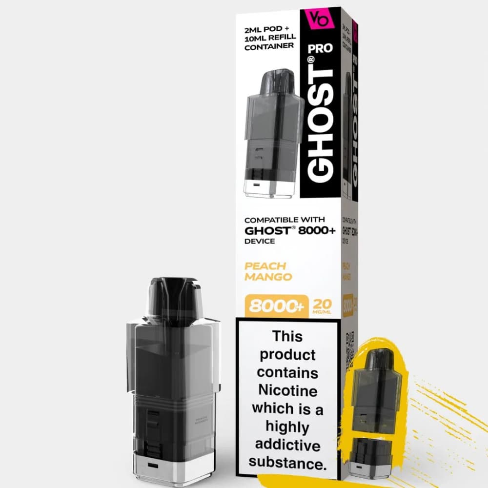  Peach Mango Ghost Pro 8000 Refill Pods Pack of 5