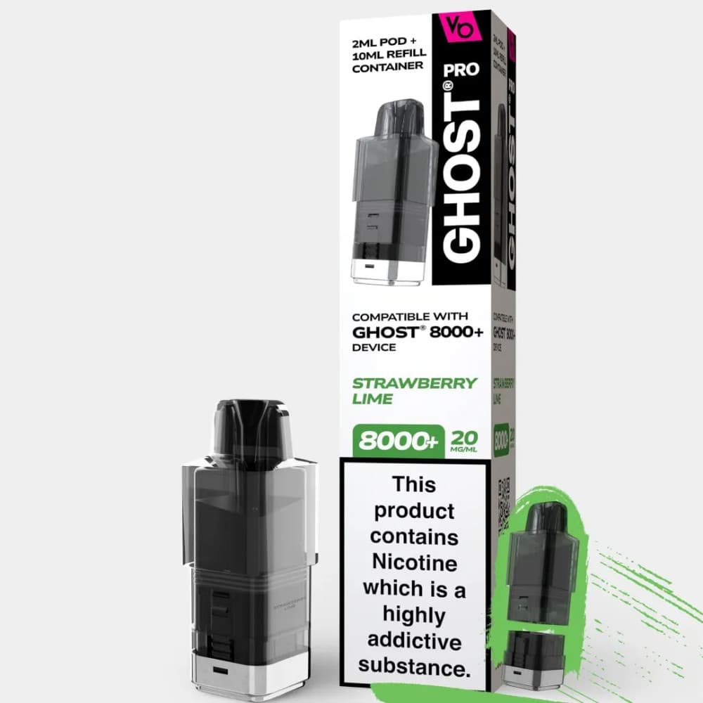  Strawberry Lime Ghost Pro 8000 Refill Pods Pack of 5