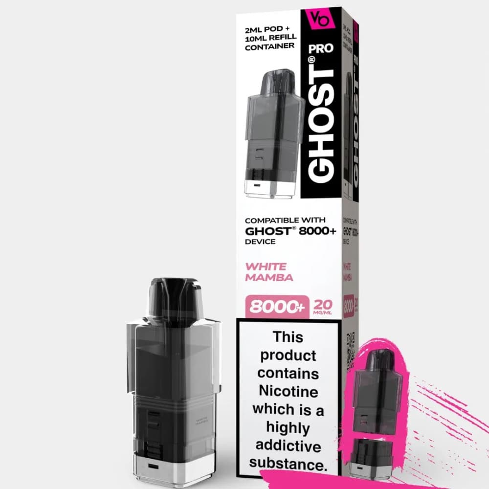  White Mamba Ghost Pro 8000 Refill Pods Pack of 5