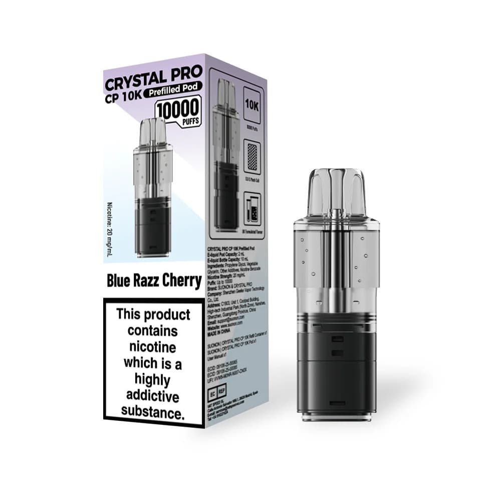  Blue Razz Cherry Crystal Pro CP 10k Refill Pods Pack of 5