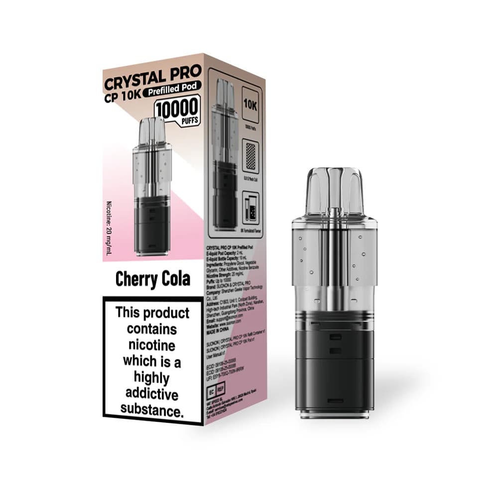  Cherry Cola Crystal Pro CP 10k Refill Pods Pack of 5