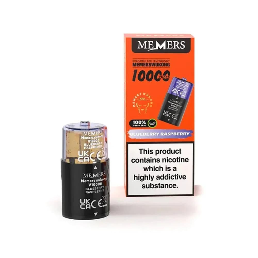  Blueberry Raspberry Ske Memers V10000 Pods Pack of 5