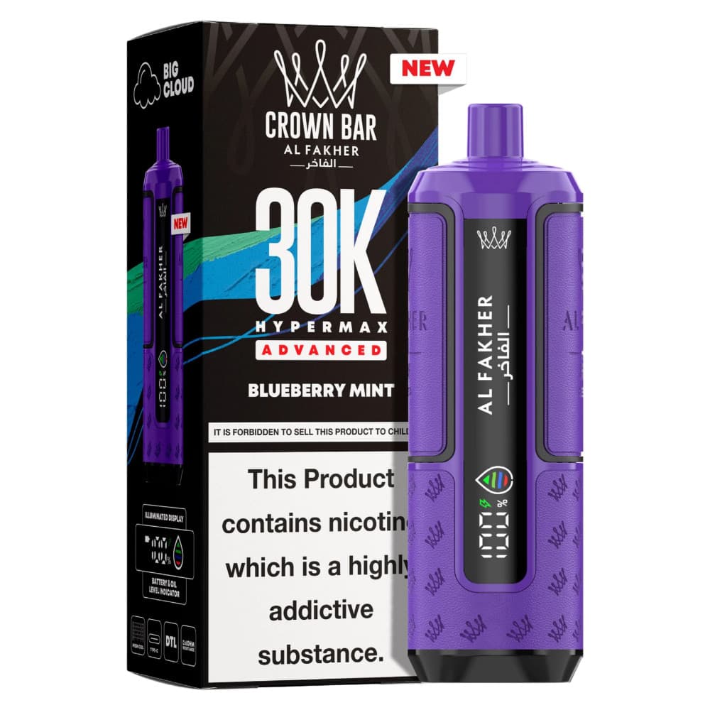  Blueberry Mint Al Fakher 30k Hypermax Pods Box of 5