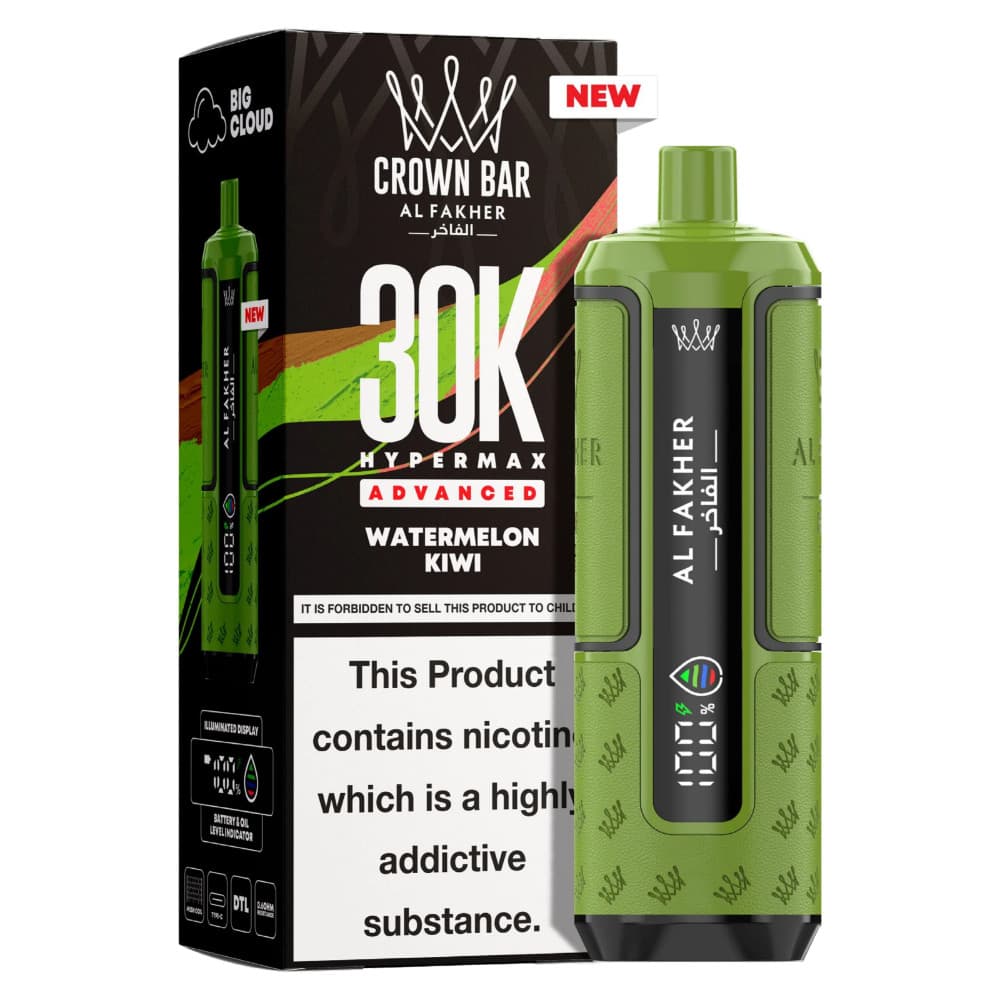  Watermelon Kiwi Al Fakher 30k Hypermax Pods Box of 5