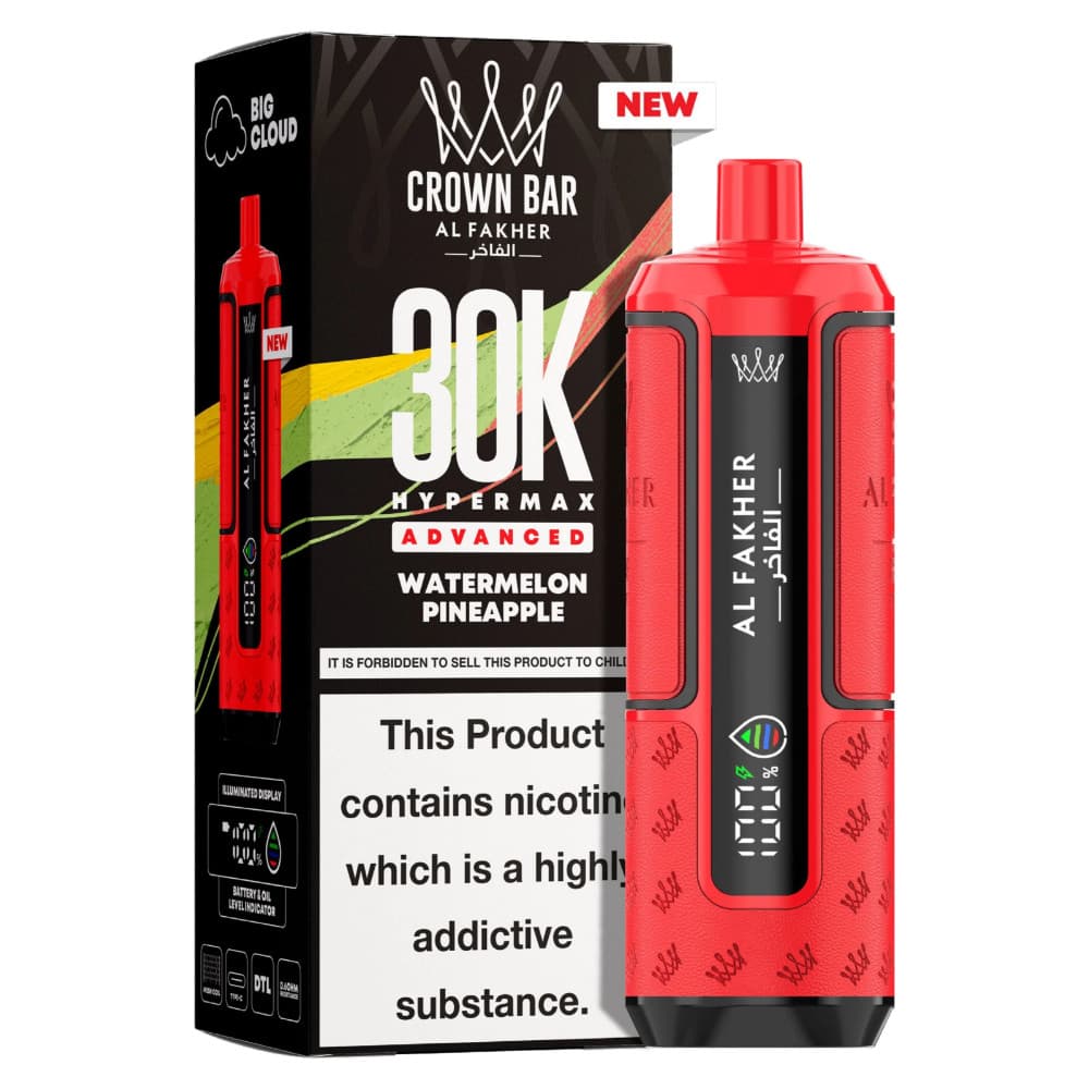  Watermelon Pineapple Al Fakher 30k Hypermax Pods Box of 5