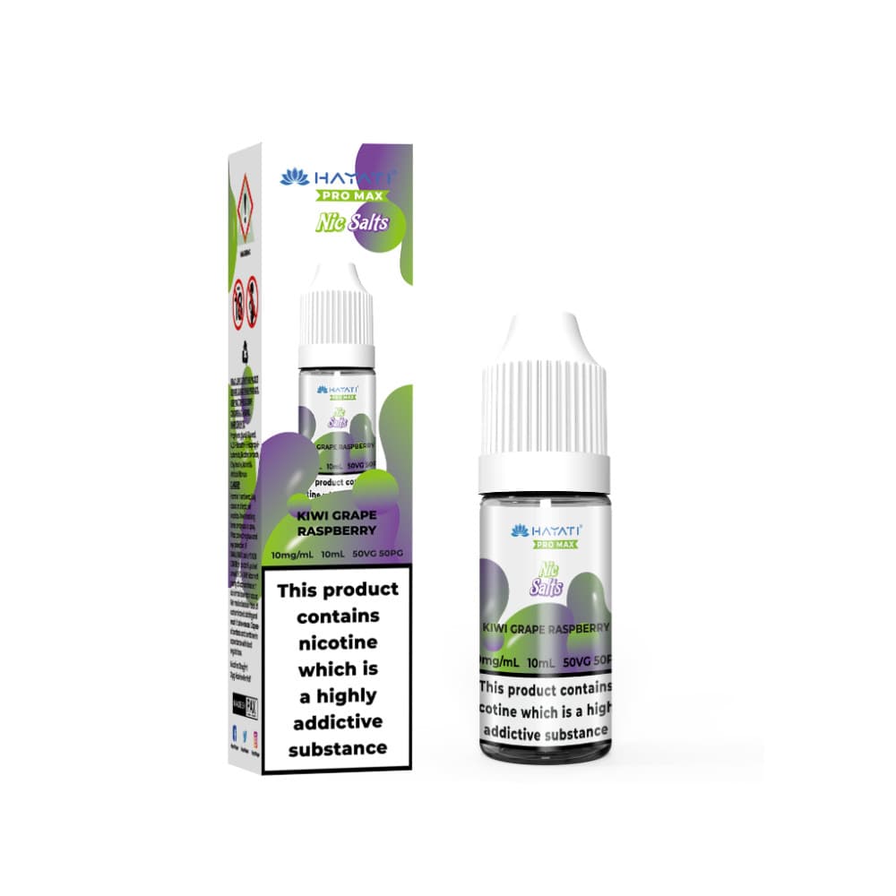  Kiwi Grape Raspberry / 10mg Hayati Pro Max Nic Salts Box of 10