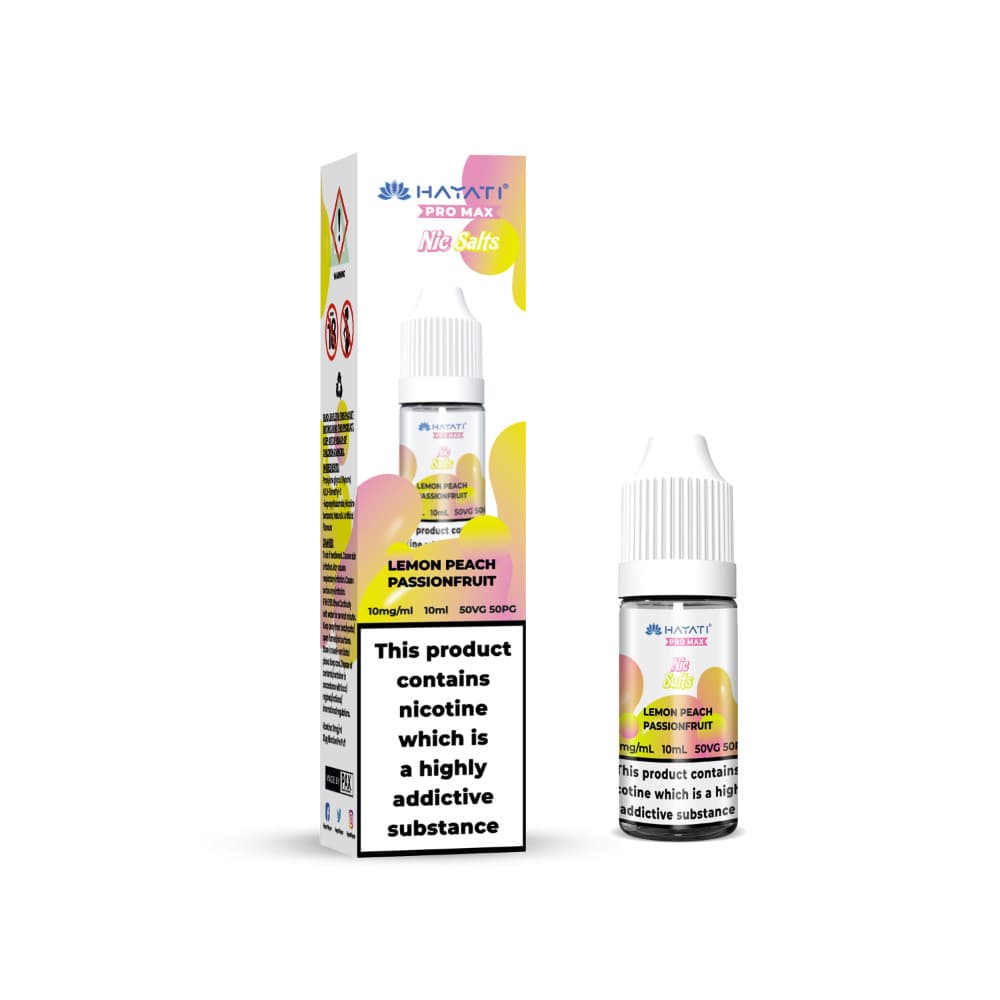  Lemon Peach Passionfruit / 10mg Hayati Pro Max Nic Salts Box of 10