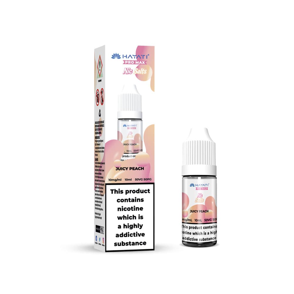  Juicy Peach / 20mg Hayati Pro Max Nic Salts Box of 10
