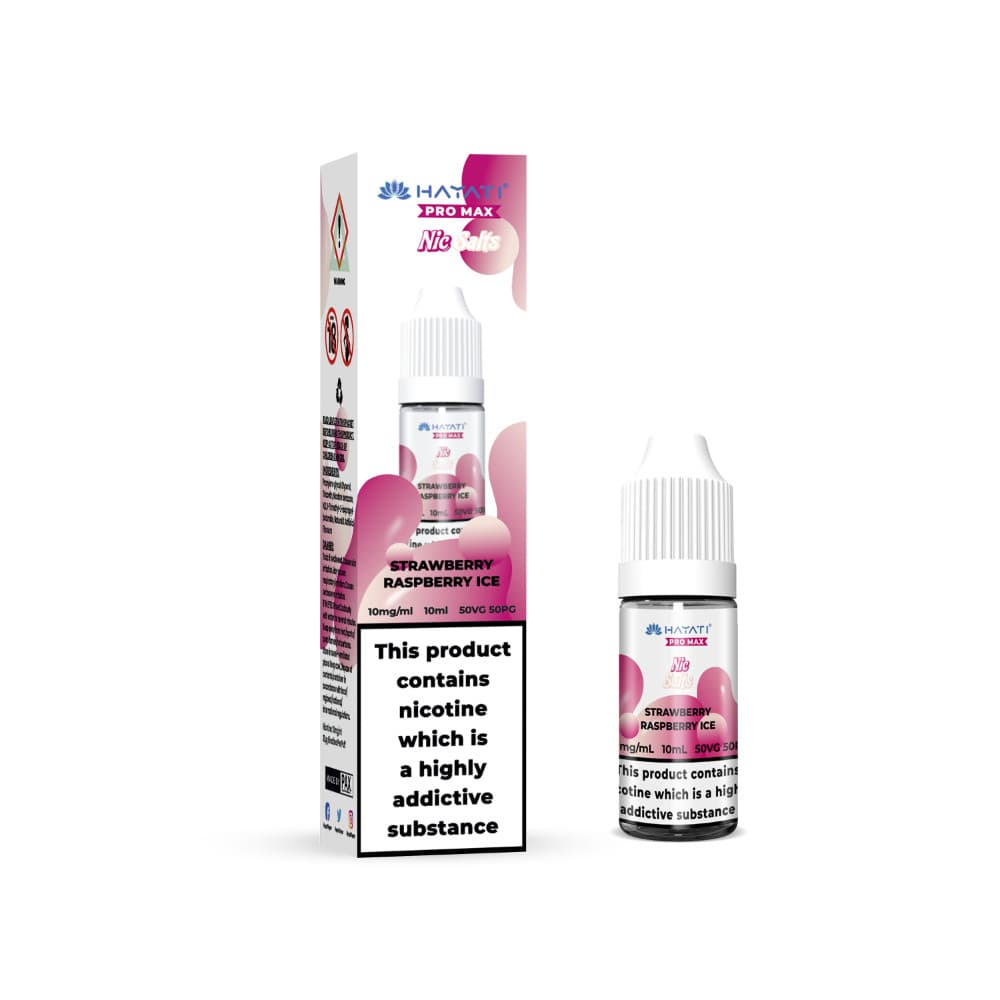  Strawberry Raspberry Ice / 20mg Hayati Pro Max Nic Salts Box of 10