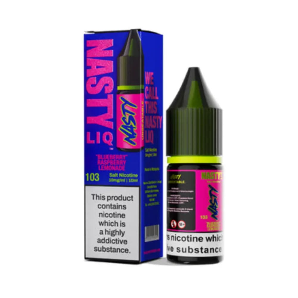  Blueberry Raspberry Lemonade / 20mg Nasty Liq Nic Salts e liquids 10ml Box of 10