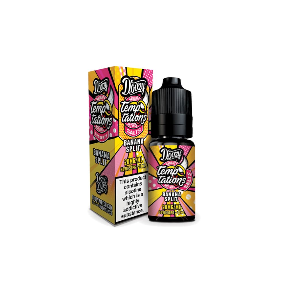 Banana Split / 20mg Doozy Temptation Nic Salts e liquids 10ml Box of 10