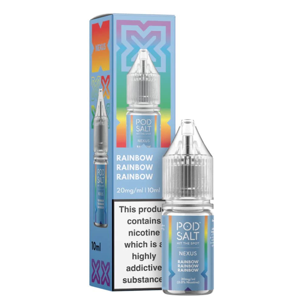  Rainbow / 10mg Pod Salt Nexus e liquids 10ml Box of 10