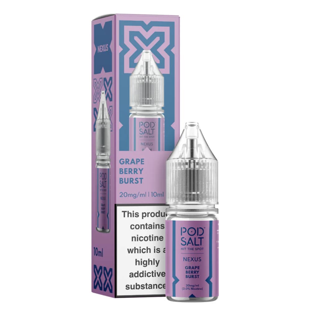 Grape Berry Burst / 20mg Pod Salt Nexus e liquids 10ml Box of 10