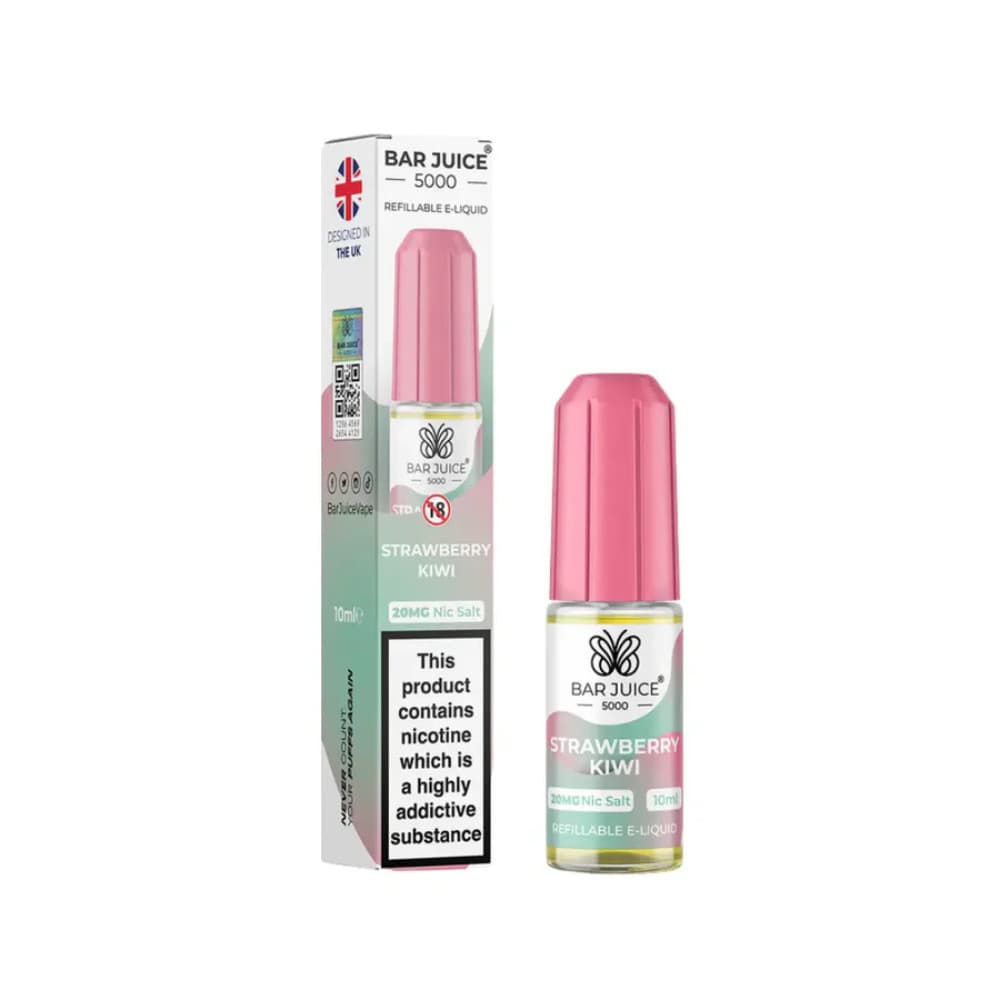  Strawberry Kiwi / 10mg Bar Juice Nic Salts E-Liquids 10ml Box of 10