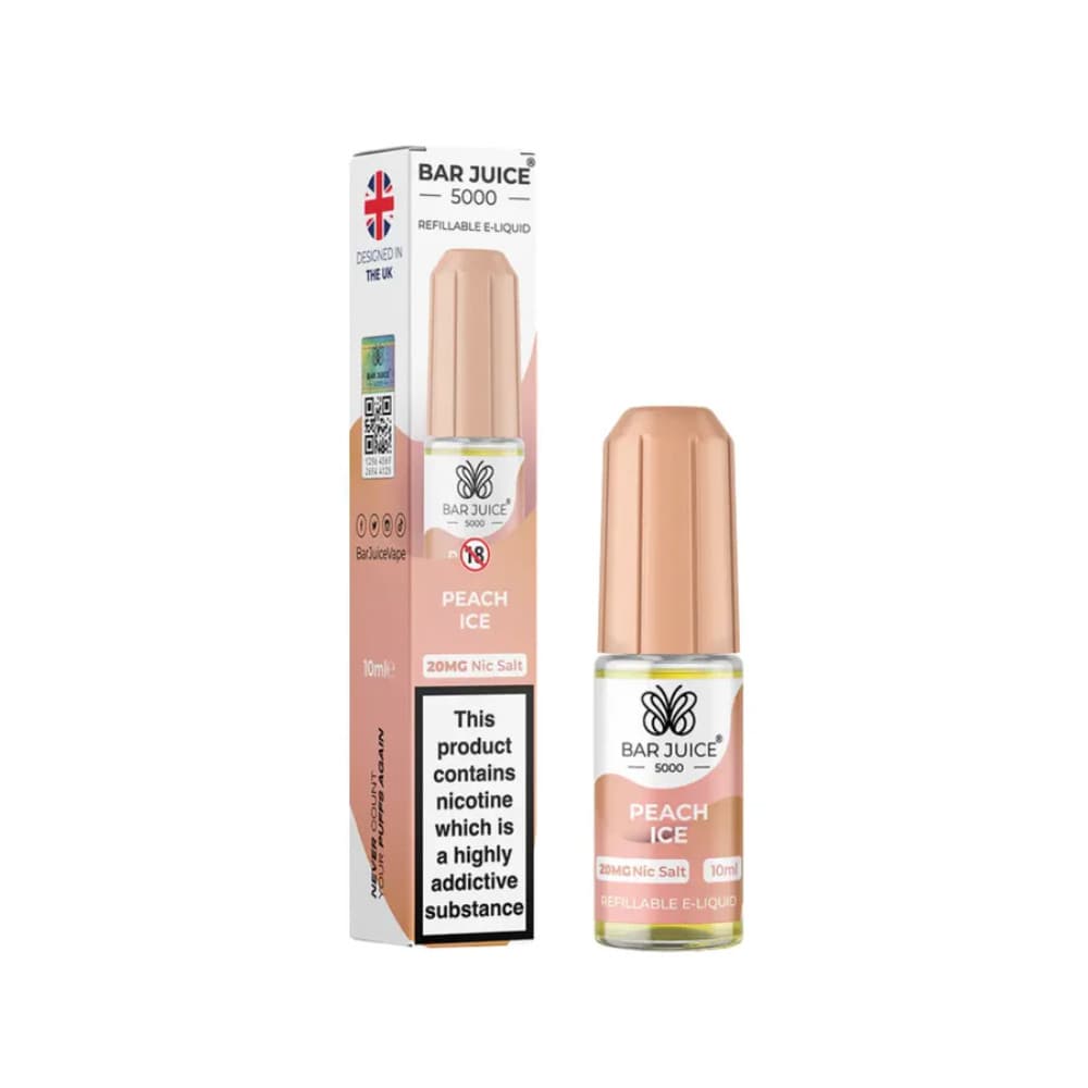  Peach Ice / 20mg Bar Juice Nic Salts E-Liquids 10ml Box of 10