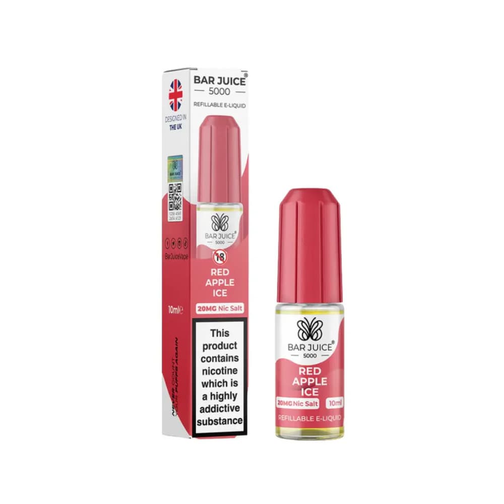  Red Apple Ice / 20mg Bar Juice Nic Salts E-Liquids 10ml Box of 10