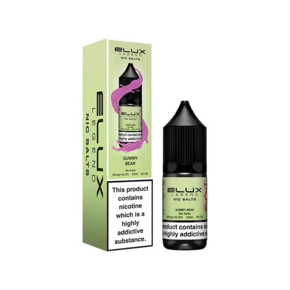  Gummy Beaer / 20mg Elux Legend Nic Salts E-Liquids 10ml Box of 10