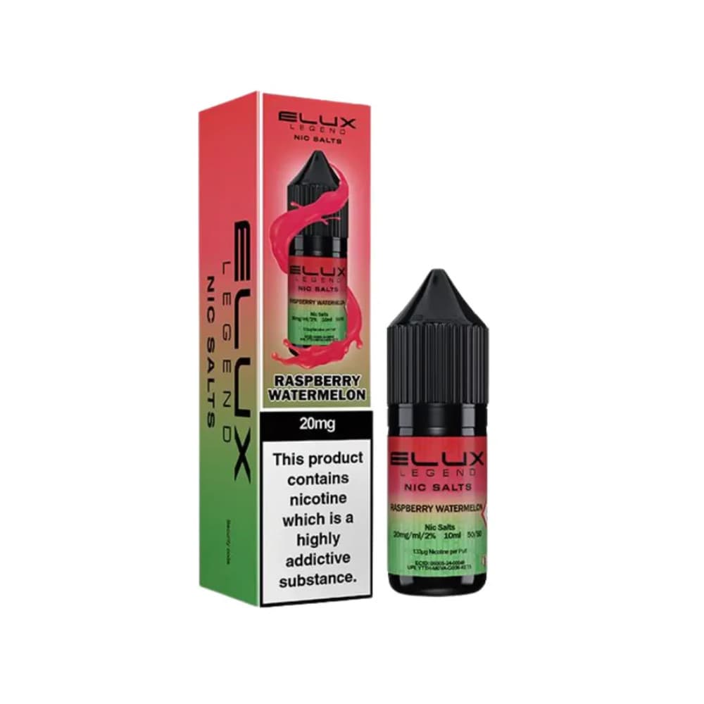  Raspberry Watermelon / 20mg Elux Legend Nic Salts E-Liquids 10ml Box of 10