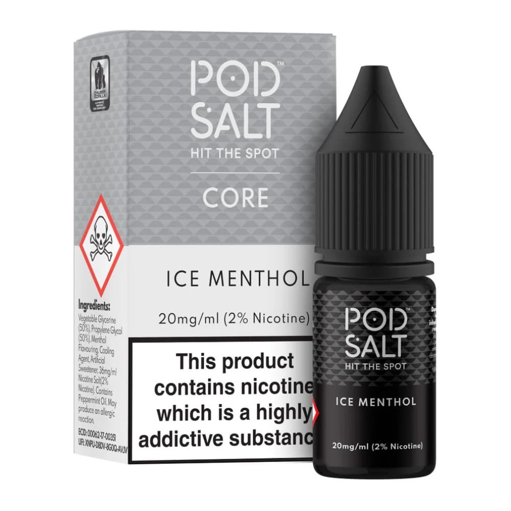  Ice Menthol / 11mg Pod Salt Core Nic Salts e liquids 10ml Box of 5