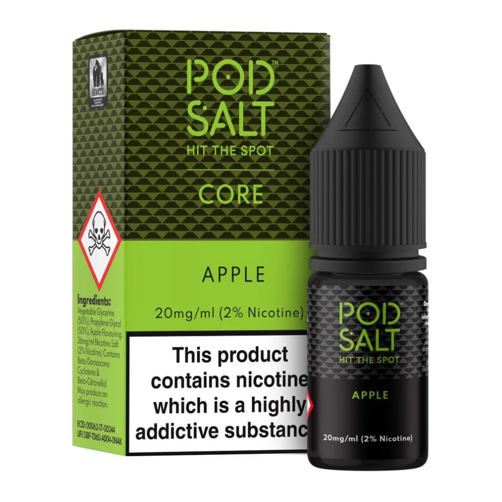  Apple / 20mg Pod Salt Core Nic Salts e liquids 10ml Box of 5