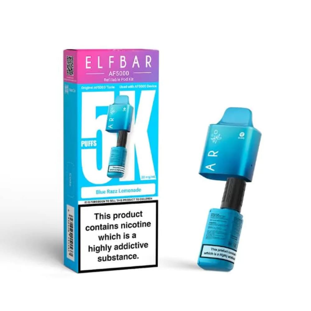  Blue Razz Lemonade Elf bar AF5000 Refill Pods Pack of 5