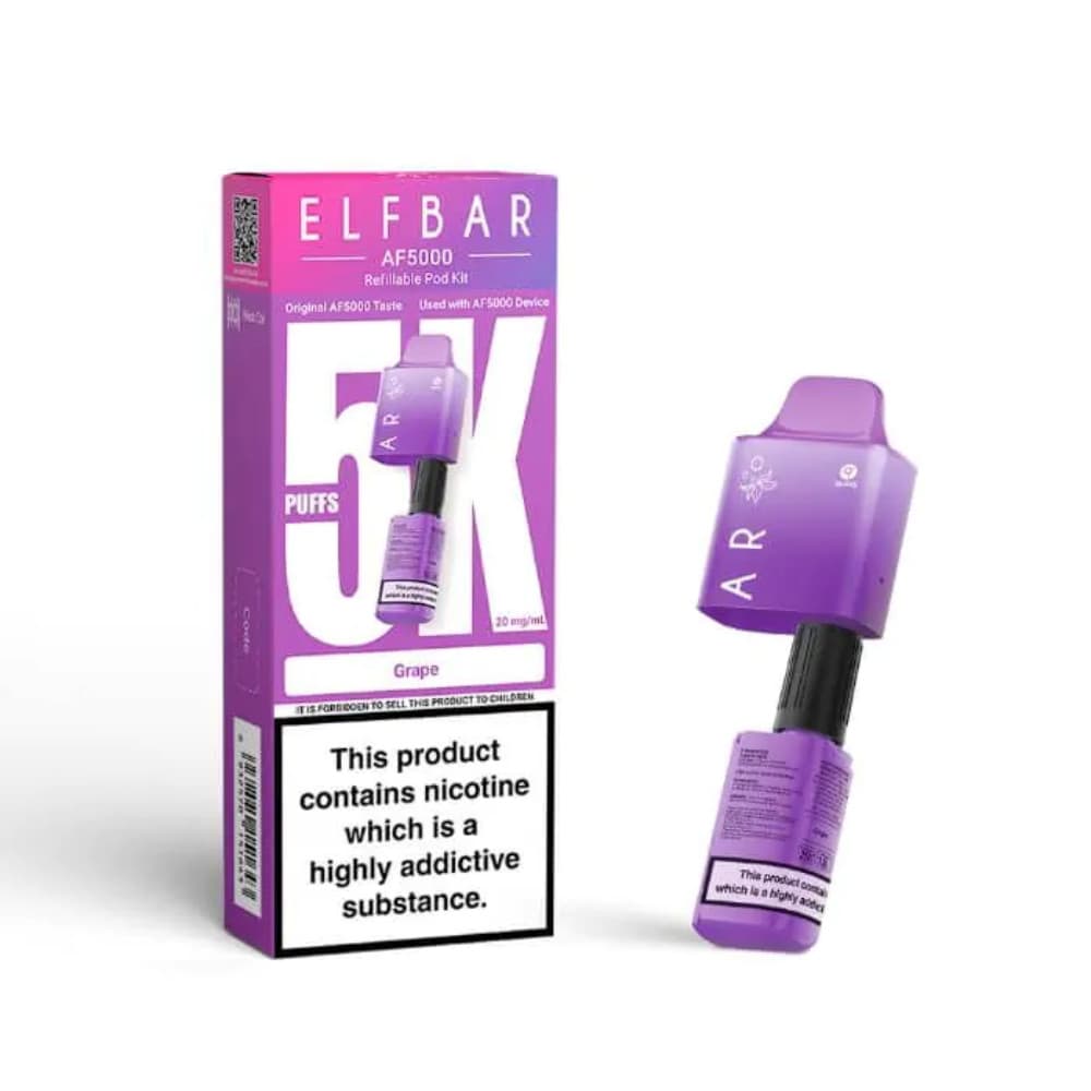 Grape Elf bar AF5000 Refill Pods Pack of 5