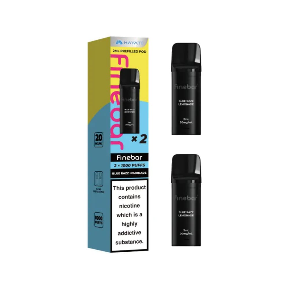  Blue Razz Lemonade Hayati Finebar Refill Pods Pack of 10
