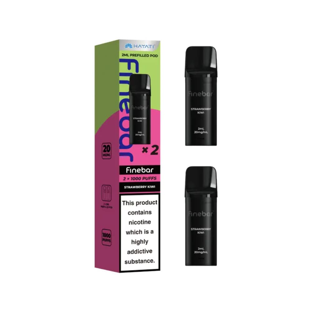  Strawberry Kiwi Hayati Finebar Refill Pods Pack of 10