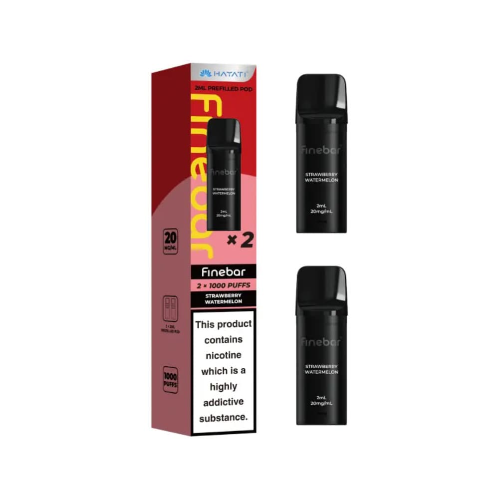  Strawberry Watermelon Hayati Finebar Refill Pods Pack of 10