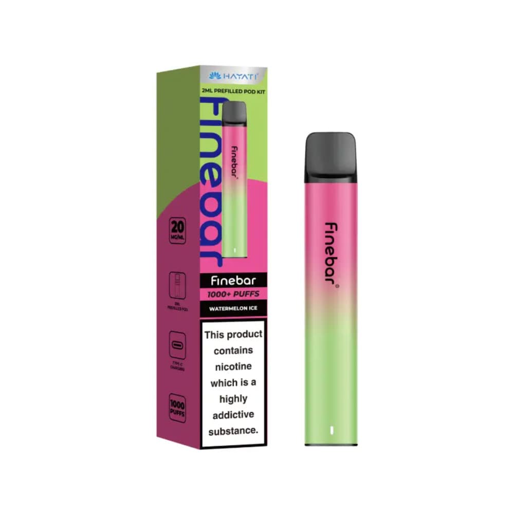  Watermelon Hayati Finebar 1000 Vape Kit Box of 10